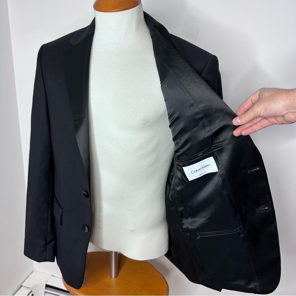 NWT Calvin Klein Black Tuxedo Jacket - Picture 8 of 10